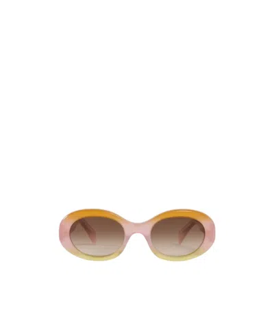 Celine Triomphe 01 Sunglasses In Acetate In Multi