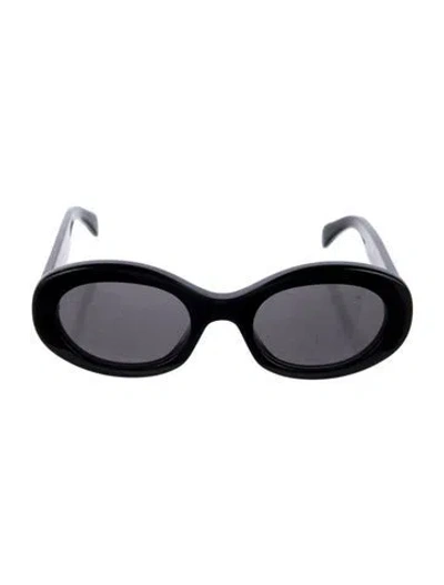 Pre-owned Celine Triomphe 01 Triomphe Sunglasses In Black