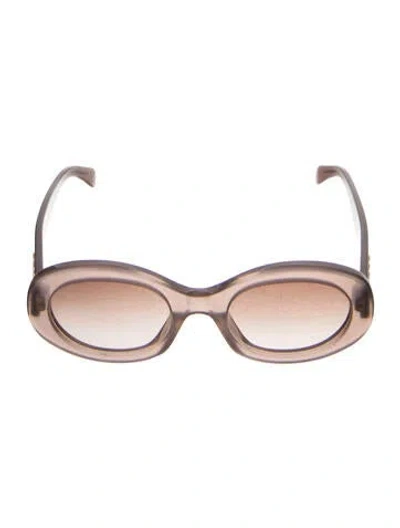 Pre-owned Celine Triomphe 01 Triomphe Sunglasses In Brown