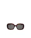 Celine Triomphe 10 Square-frame Sunglasses In Gray