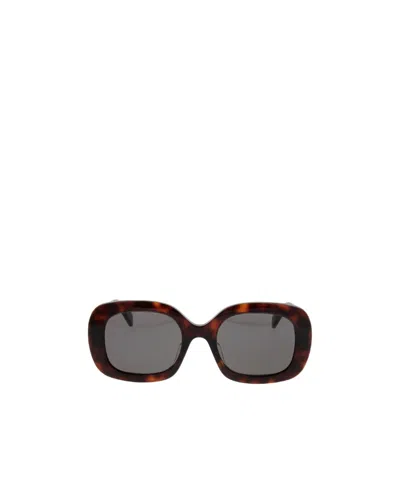 Celine Triomphe 10 Square-frame Sunglasses In Gray