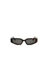 Celine Triomphe 12 Geometric-frame Sunglasses In 52a - Black