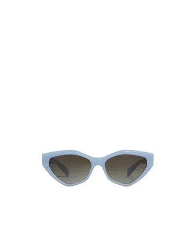 Celine Triomphe 17 Sunglasses In Acetate In Blue