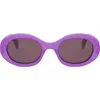 Celine Triomphe 52mm Oval Sunglasses In Pink