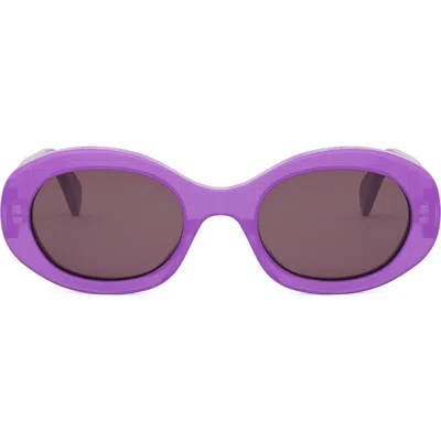 Celine Triomphe 52mm Oval Sunglasses In Pink