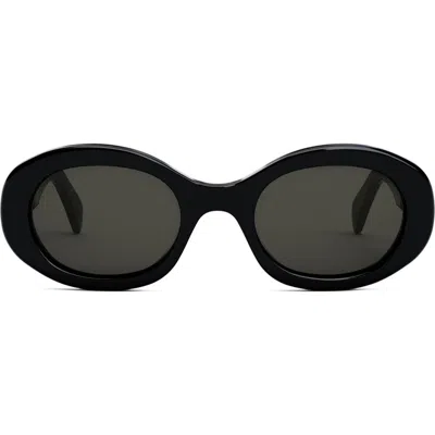 CELINE CELINE TRIOMPHE 52MM OVAL SUNGLASSES