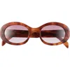 Celine Triomphe 01 Sunglasses In Acetate In Brown