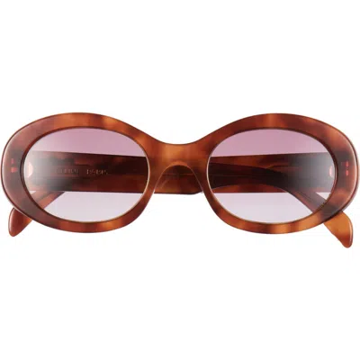 Celine Triomphe 01 Sunglasses In Acetate In Brown