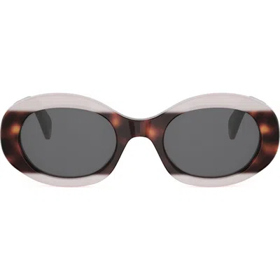 Celine Triomphe 52mm Oval Sunglasses In Brown