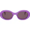 Celine Triomphe 52mm Oval Sunglasses In Pink