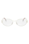 Celine Triomphe Metal Oval Glasses In Shiny Endura Gold