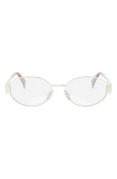 CELINE TRIOMPHE 53MM OVAL OPTICAL GLASSES