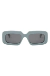 Celine Triomphe 53mm Rectangular Sunglasses In Gray