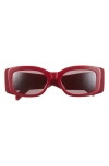 Celine Triomphe 53mm Rectangular Sunglasses In Red