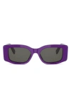 Celine Triomphe 53mm Rectangular Sunglasses In Orange