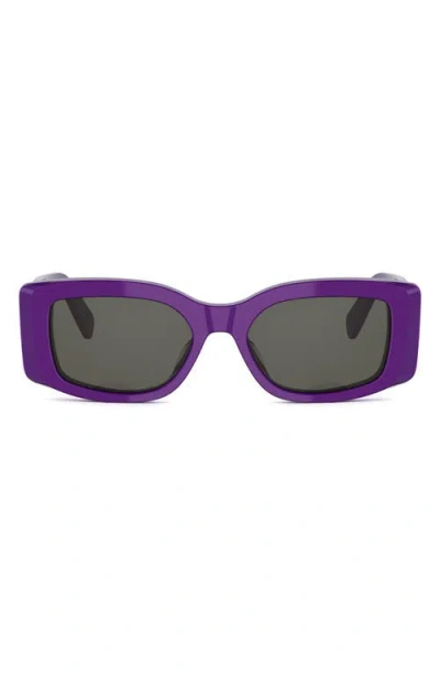 Celine Triomphe 53mm Rectangular Sunglasses In Orange