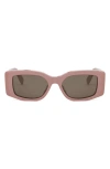 Celine Cl40282u Triomphe Xl 72e Rosa Sunglasses In Shiny Pink / Brown