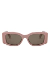 Celine Cl40282u Triomphe Xl 72e Rosa Sunglasses In Shiny Pink/brown