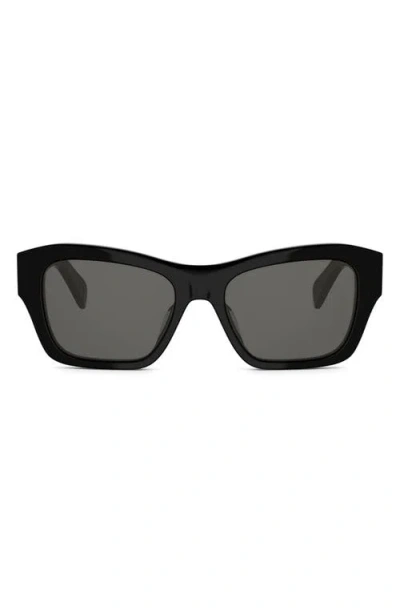 Celine Triomphe 54mm Butterfly Sunglasses In Black