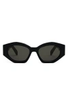 Celine Triomphe Logo Acetate Cat-eye Sunglasses In Black