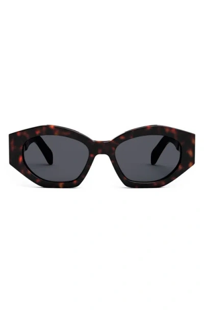 Celine Triomphe 54mm Cat Eye Sunglasses In Brown