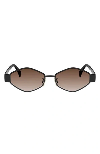 Celine Triomphe 54mm Geometric Sunglasses In Brown