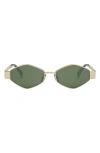 Celine Womens Gold Metaltriomphe Irregular-frame Metal Sunglasses