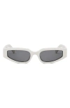 Celine Triomphe 54mm Geometric Sunglasses In White