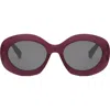 Celine Cl40292u 69a Sunglasses In Shiny Bordeaux/smoke