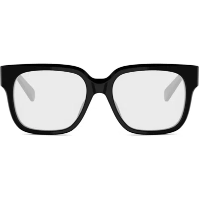 Celine Triomphe 54mm Square Reading Glasses In Black