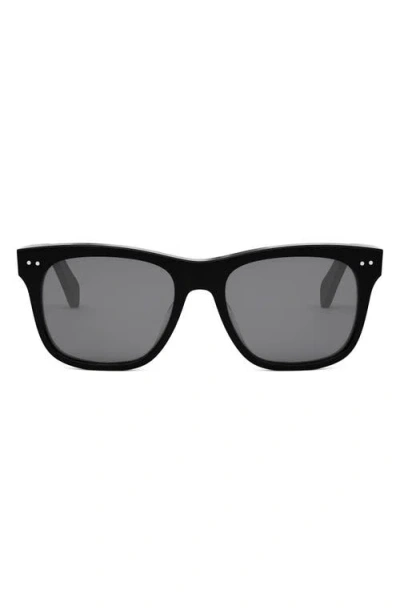 Celine Triomphe 54mm Square Sunglasses In Black
