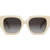 Celine Triomphe Logo Acetate Butterfly Sunglasses In Ivory/gradient Roviex
