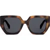 Celine Triomphe 55mm Butterfly Sunglasses In Brown