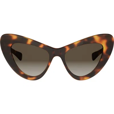 Celine Triomphe 55mm Cat-eye Sunglasses In Brown