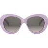 Celine Triomphe Logo Oval Acetate Sunglasses