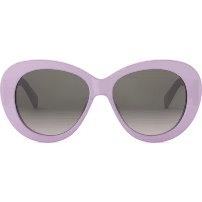 CELINE CELINE TRIOMPHE 55MM GRADIENT BUTTERFLY SUNGLASSES