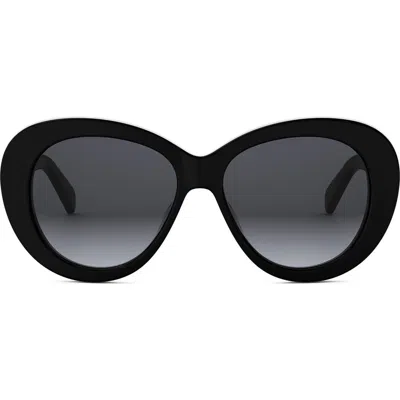 CELINE CELINE TRIOMPHE 55MM GRADIENT BUTTERFLY SUNGLASSES