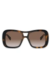 Celine Triomphe 55mm Gradient Pilot Sunglasses In Brown