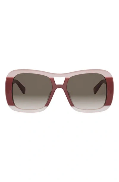 Celine Triomphe 55mm Gradient Pilot Sunglasses In Gray