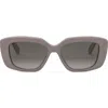 Celine Triomphe 55mm Rectangular Sunglasses In Brown