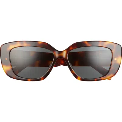 Celine Triomphe 55mm Rectangular Sunglasses In Multi