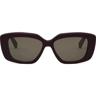 CELINE CELINE TRIOMPHE 55MM RECTANGULAR SUNGLASSES