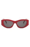 Celine Triomphe 55mm Rectangular Sunglasses In Red