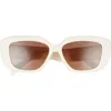 Celine Triomphe 55mm Rectangular Sunglasses In Multi