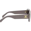 Celine Triomphe Rectangle Sunglasses In Shiny Light Brown/brown