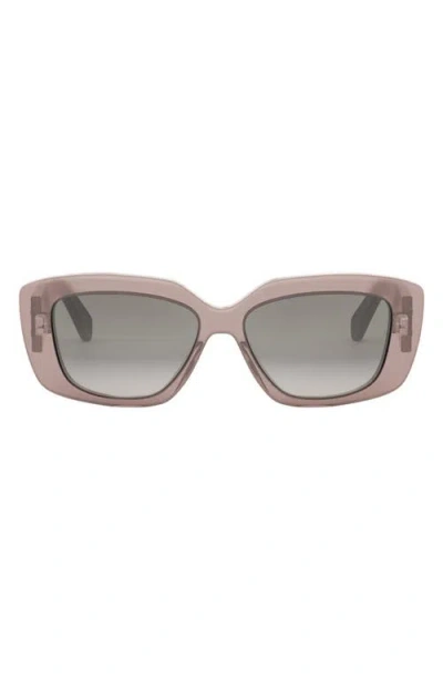 CELINE CELINE TRIOMPHE 55MM RECTANGULAR SUNGLASSES