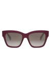 Celine Cl40253i Triomphe 69f Rosso Lucido Sunglasses In Multi