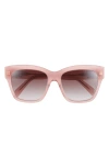 Celine Triomphe 55mm Round Sunglasses In Pink