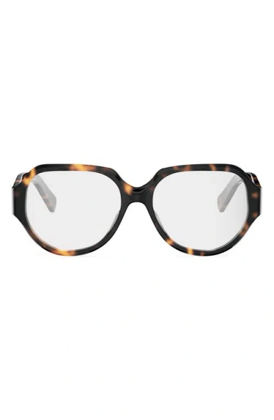 Celine Triomphe 56mm Geometric Eyeglasses In Multi