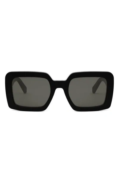 Celine Triomphe 56mm Square Sunglasses In Nero